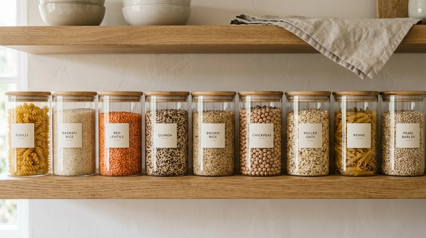 Keep baking supplies together inspiration for an organized pantry.